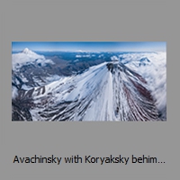 Avachinsky with Koryaksky behind, airborne image
